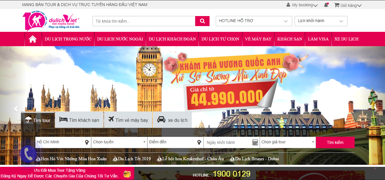 Top 10 website du lịch tốt nhất tại thành phố Hồ Chí Minh