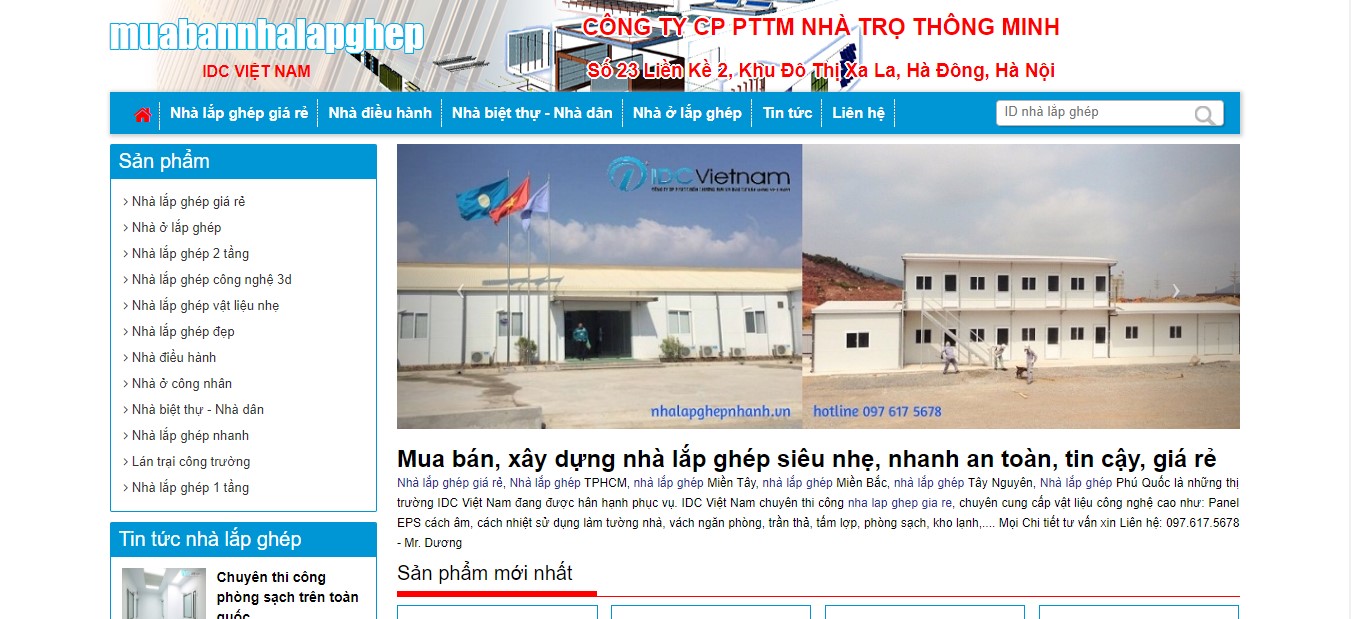 Thiết kế web nhà lắp ghép giá rẻ tphcm