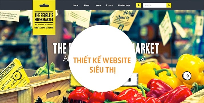 Thiết kế web siêu thị chuẩn seo