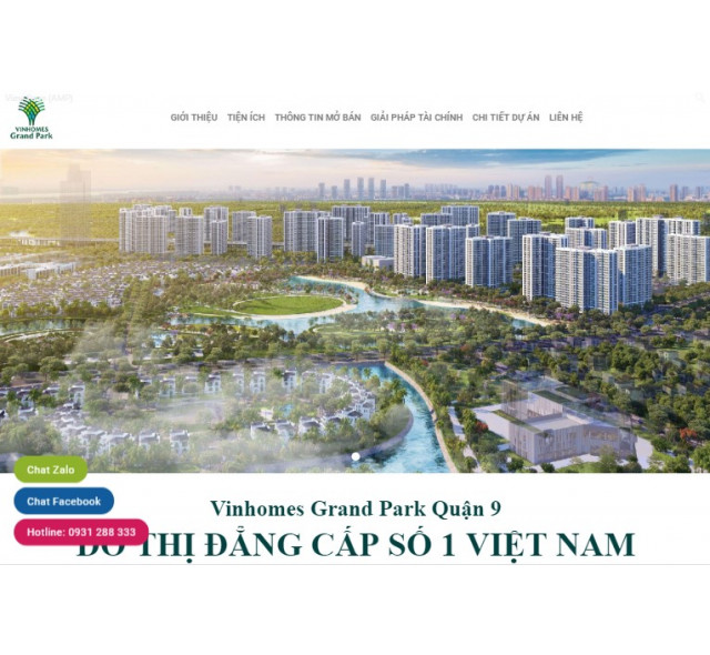 Thiết Kế Web Dự Án Vinhome Grand Park Quận 9