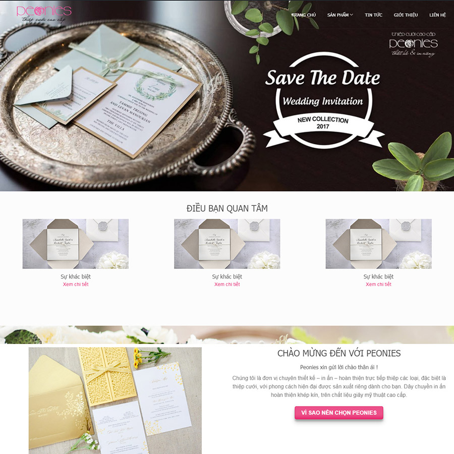 Theme wordpress bán thiệp cưới