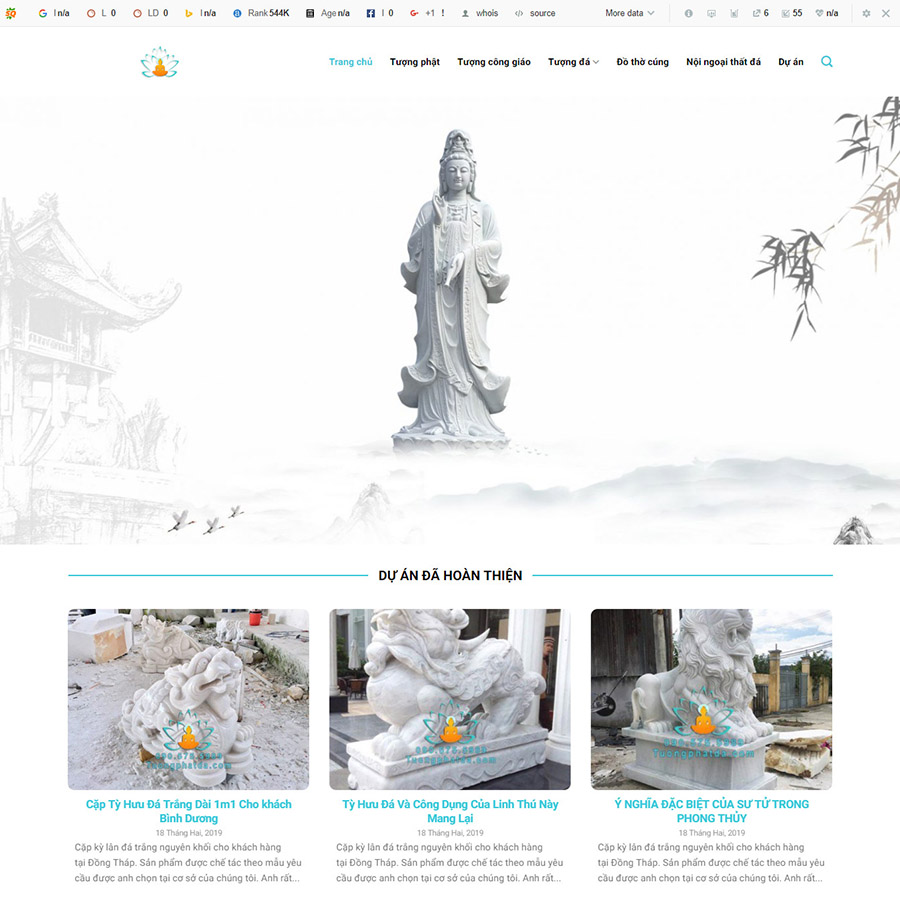 Theme wordpress bán tượng phật