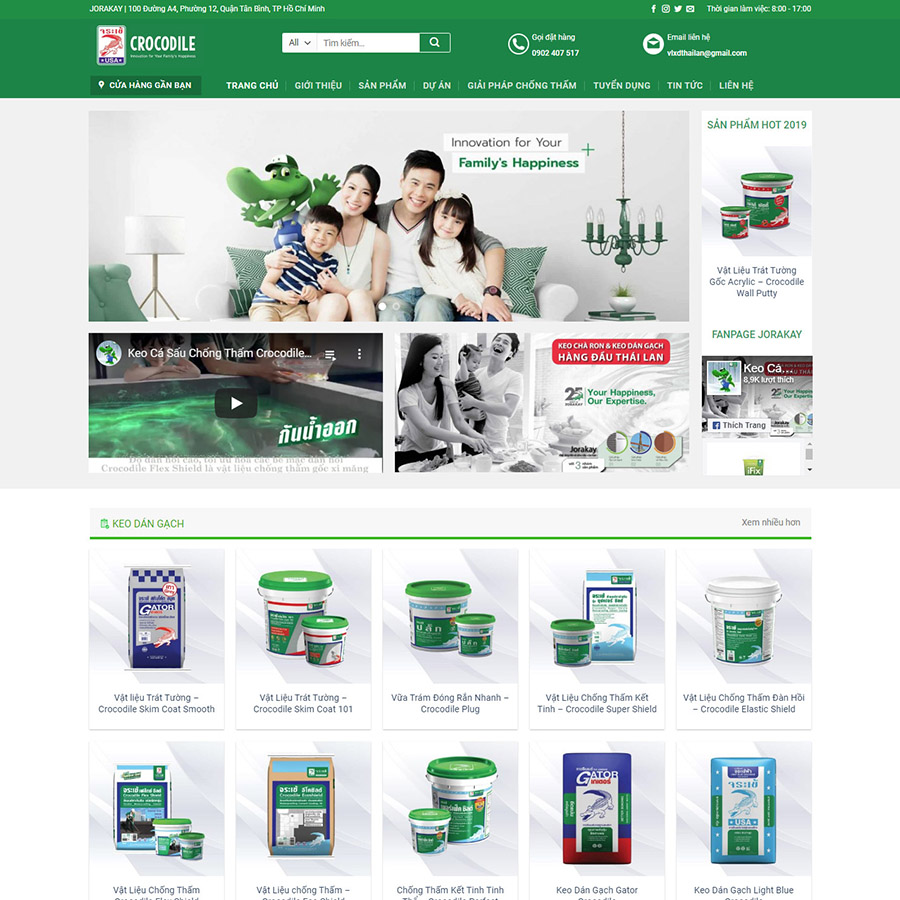 Theme wordpress flatsome bán bột sơn