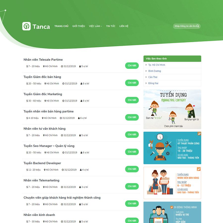 Theme wordpress Flatsome tuyển dụng