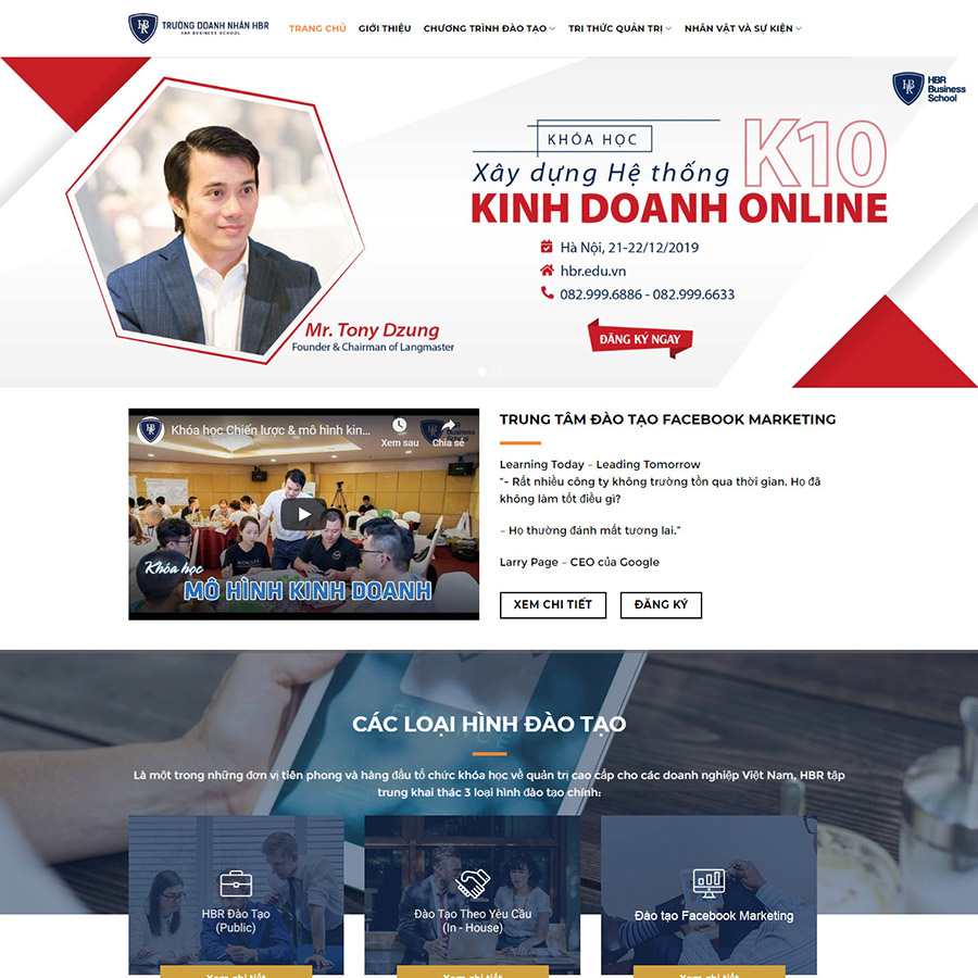 Theme wordpress giới thiệu khóa học 03