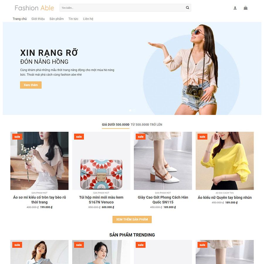 Theme wordpress thời trang 07