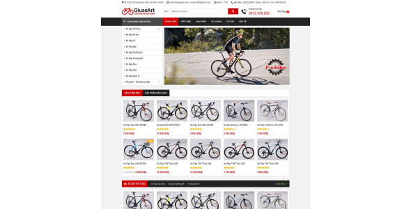 Theme wordpress flatsome bán xe đạp