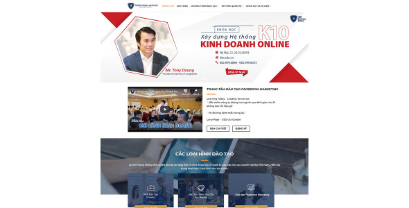 Theme wordpress giới thiệu khóa học 03